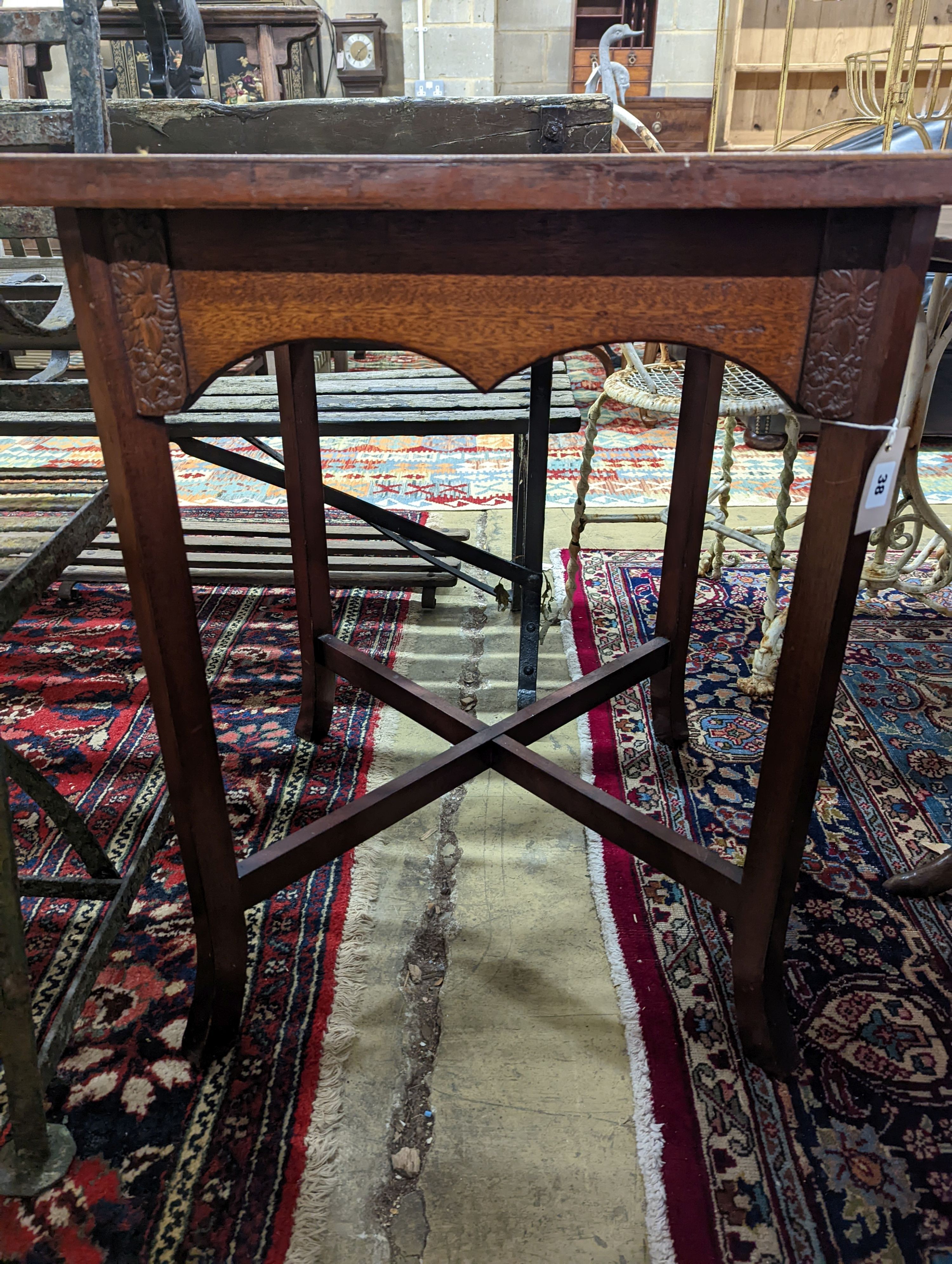 An early 20th century French inlaid games table, width 61cm, depth 61cm, height 7cm